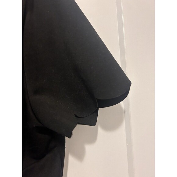 SHEIN Curve Black Scallop Trim V Neck Dress Women’s Size 3X Goth LBD Cocktail - Picture 4 of 6